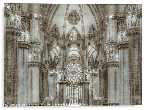 Milan Duomo Cathedral Interior View Acrylic by Daniel Ferreira-Leite