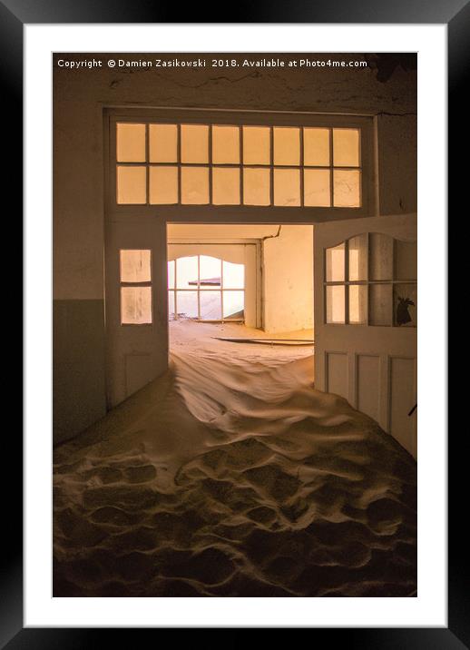 Desert sand inundation Framed Mounted Print by Damien Zasikowski