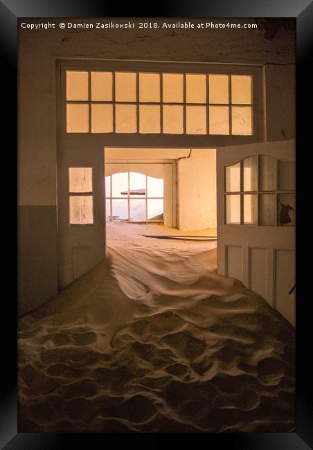Desert sand inundation Framed Print by Damien Zasikowski