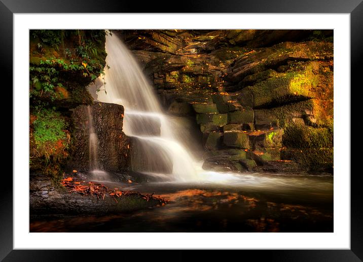The falls at Neath Abbey Framed Mounted Print by Leighton Collins