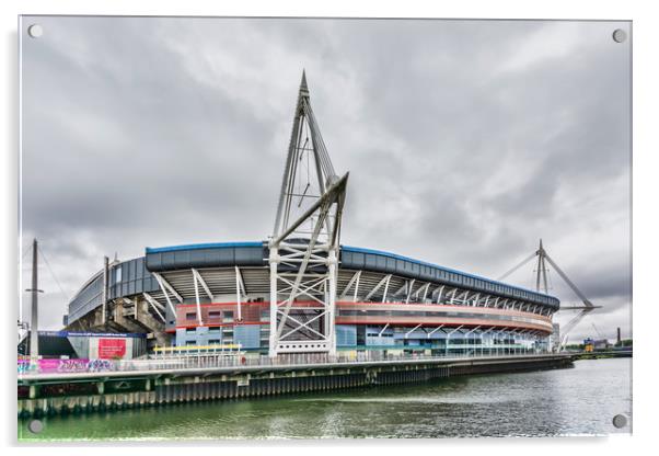 Principality Stadium North View Acrylic by Steve Purnell