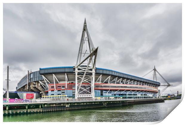 Principality Stadium North View Print by Steve Purnell