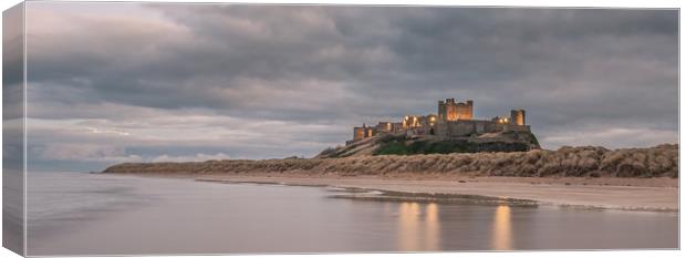 Panoramic Bamburgh Castle Canvas Print by Naylor's Photography