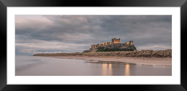 Panoramic Bamburgh Castle Framed Mounted Print by Naylor's Photography