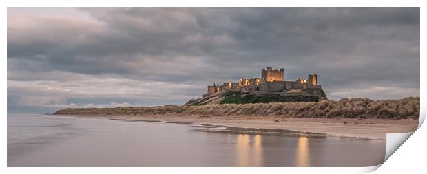 Panoramic Bamburgh Castle Print by Naylor's Photography