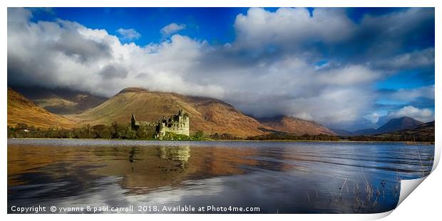 Kilchurn castle on the banks of Loch Awe Print by yvonne & paul carroll