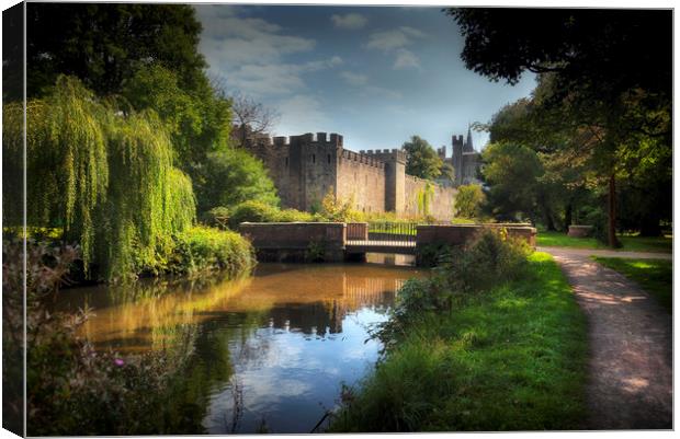 Cardiff castle and Bute Park Canvas Print by Leighton Collins
