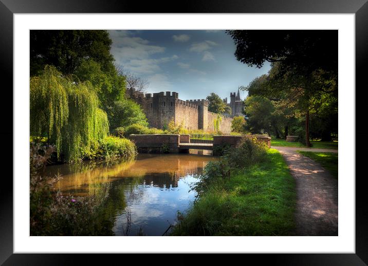 Cardiff castle and Bute Park Framed Mounted Print by Leighton Collins
