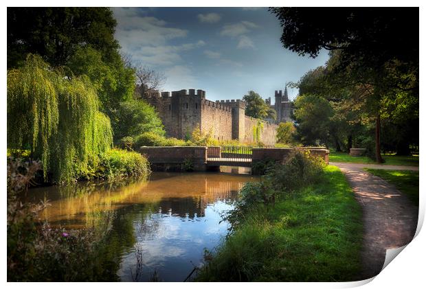 Cardiff castle and Bute Park Print by Leighton Collins