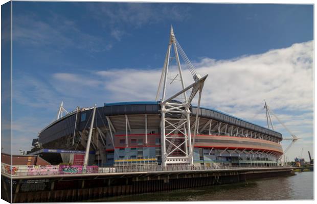 Welsh Rugby Union Stadium, Wales Canvas Print by Leighton Collins
