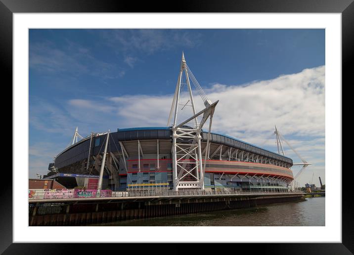 Welsh Rugby Union Stadium, Wales Framed Mounted Print by Leighton Collins