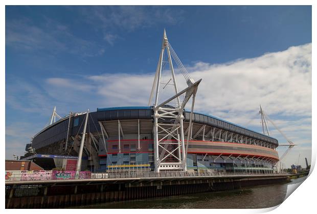 Welsh Rugby Union Stadium, Wales Print by Leighton Collins