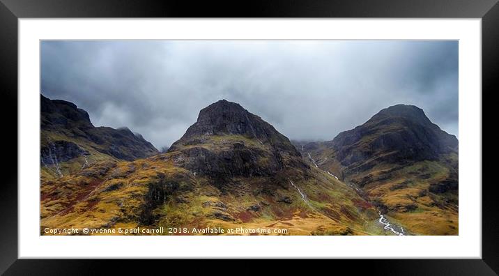 Glencoe mountains taken from the roadside Framed Mounted Print by yvonne & paul carroll