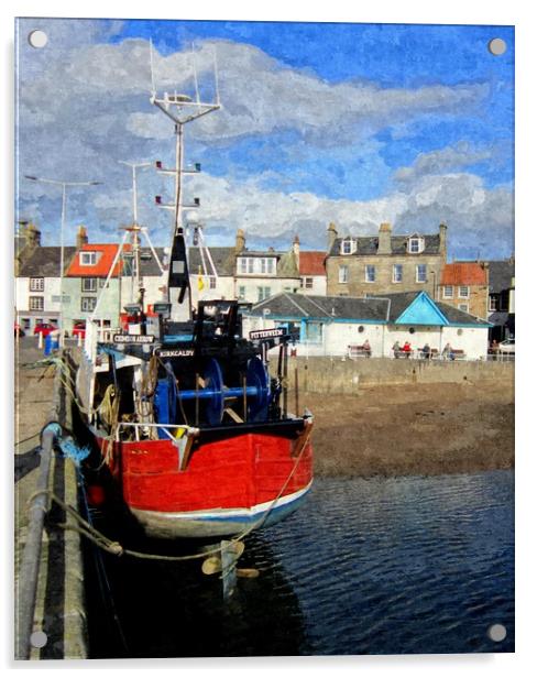 anstruther fife scotland Acrylic by dale rys (LP)