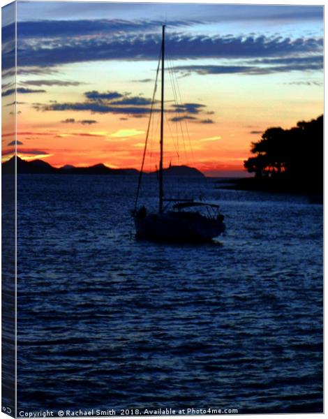 Sail into a Sunset Canvas Print by Rachael Smith