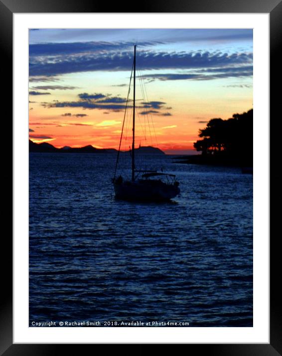 Sail into a Sunset Framed Mounted Print by Rachael Smith