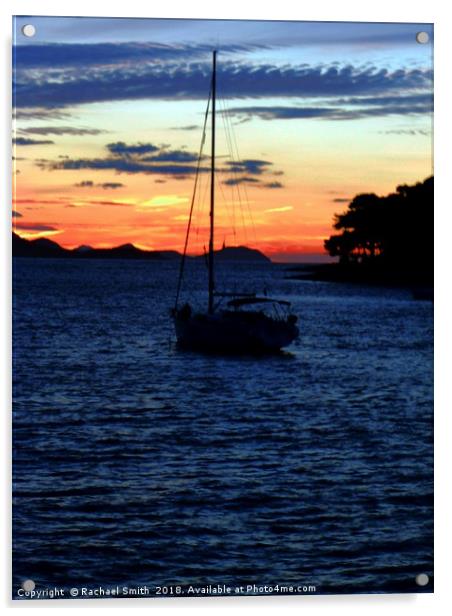 Sail into a Sunset Acrylic by Rachael Smith