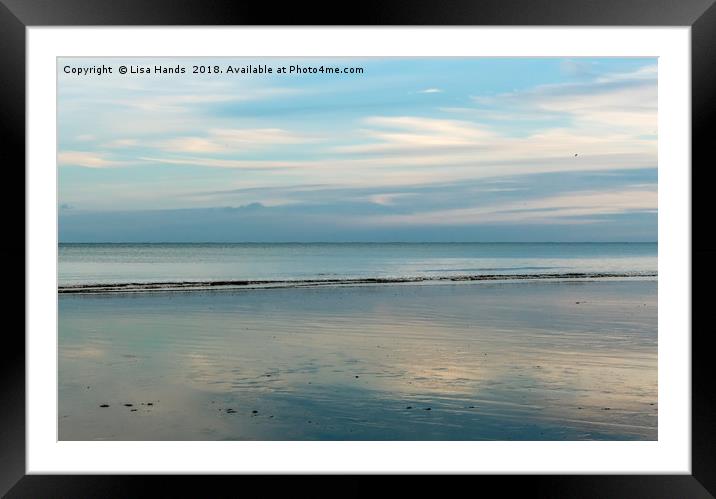 Bridlington Beach, East Riding, Reflection 3 Framed Mounted Print by Lisa Hands