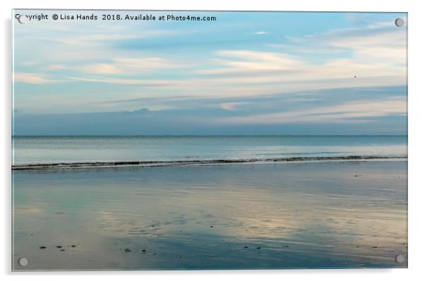 Bridlington Beach, East Riding, Reflection 3 Acrylic by Lisa Hands