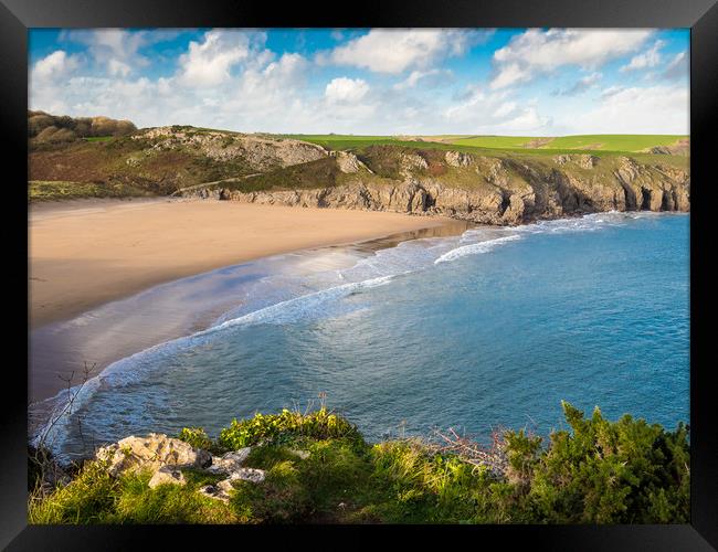 Barafundle Beach, Pembrokeshire. Framed Print by Colin Allen
