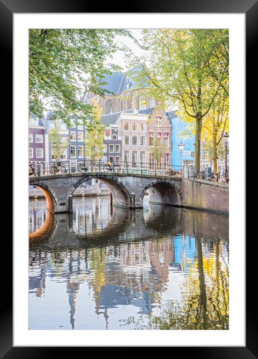 Amsterdam Canals Framed Mounted Print by Graham Custance