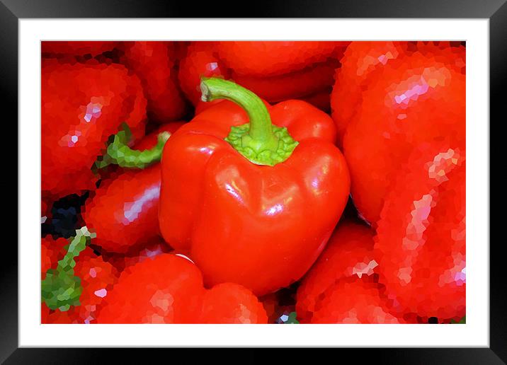 Red Pepper Art.. Framed Mounted Print by Donna Collett