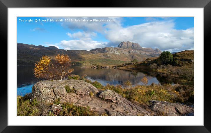 Loch Maree Autumnal Magic Framed Mounted Print by Scott K Marshall