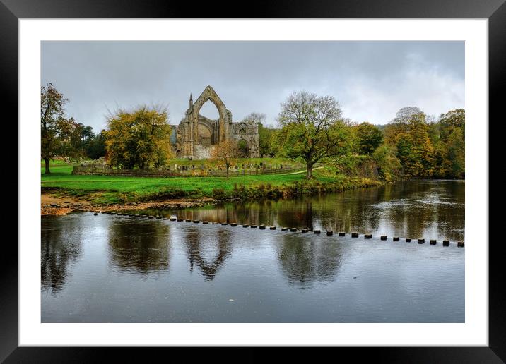 Bolton Priory Ruins Wharfedale Framed Mounted Print by Diana Mower