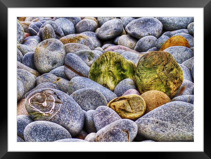 Pebbles and Rocks Framed Mounted Print by Mike Gorton
