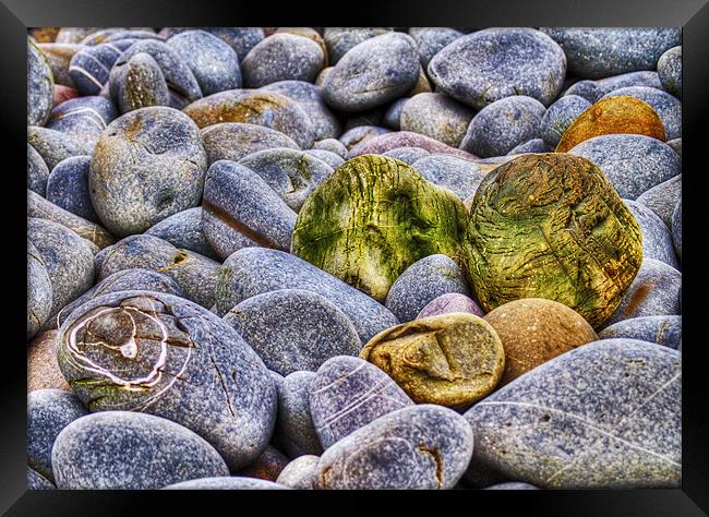 Pebbles and Rocks Framed Print by Mike Gorton