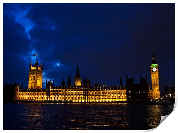 Houses of Parliment, Westminster, London UK Print by Dawn O'Connor
