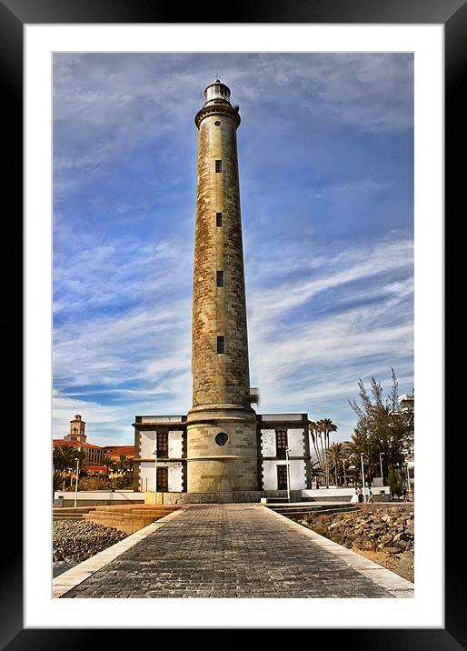 Maspalomas Lighthouse Framed Mounted Print by Jim kernan
