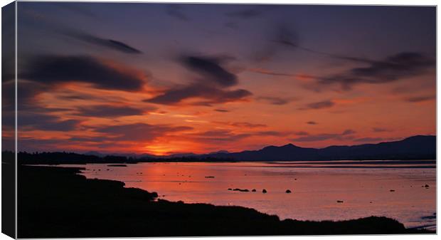 Sundown Over The River Forth Canvas Print by Aj’s Images
