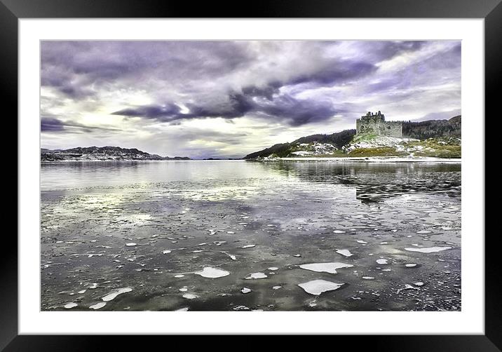 Icy Day At Castle Tioram Framed Mounted Print by Jim kernan