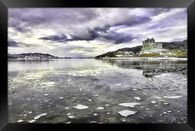 Icy Day At Castle Tioram Framed Print by Jim kernan
