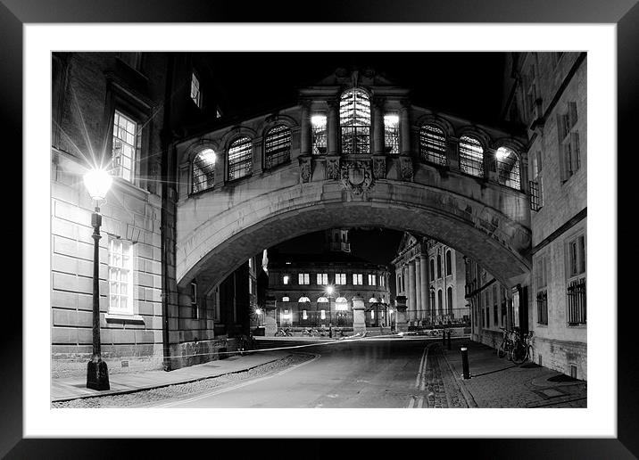 Oxford at Night Framed Mounted Print by Tony Bates