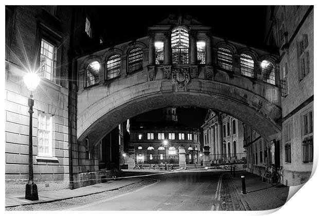Oxford at Night Print by Tony Bates