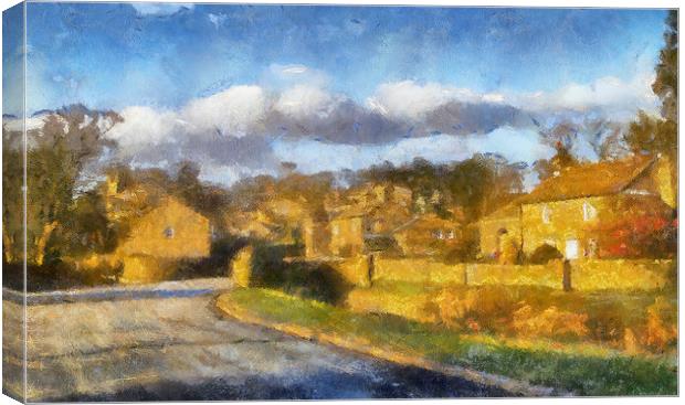Downham Village Lancashire uk Canvas Print by Irene Burdell