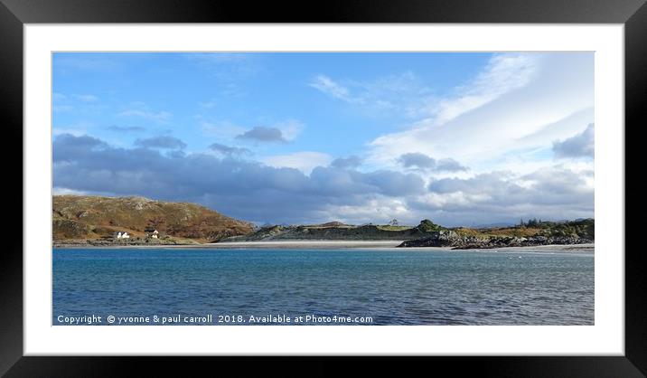 Camusdarrach Beach, near Morar, Scotland Framed Mounted Print by yvonne & paul carroll
