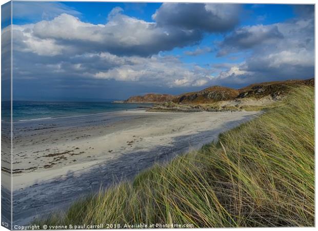 The Secret Beach, Morar, Scotland Canvas Print by yvonne & paul carroll