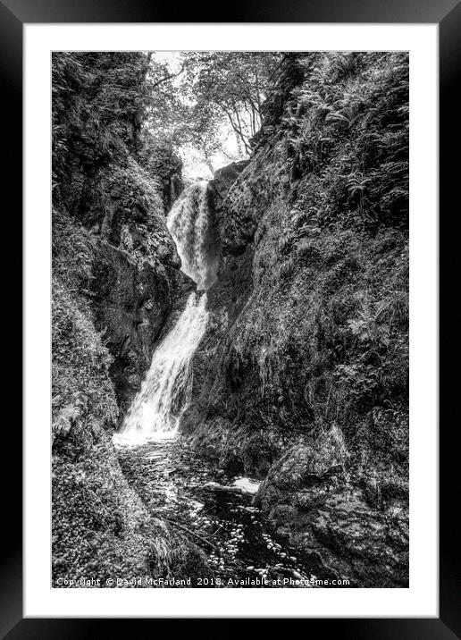 Glenariff waterfall Framed Mounted Print by David McFarland