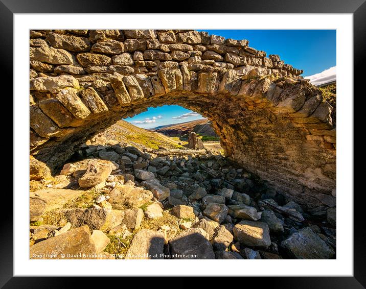 An Old Stone Archway at Old Gang Mill Framed Mounted Print by David Brookens