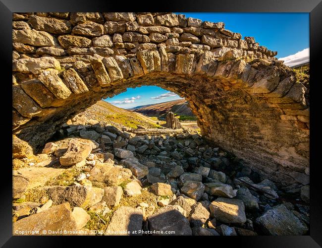 An Old Stone Archway at Old Gang Mill Framed Print by David Brookens
