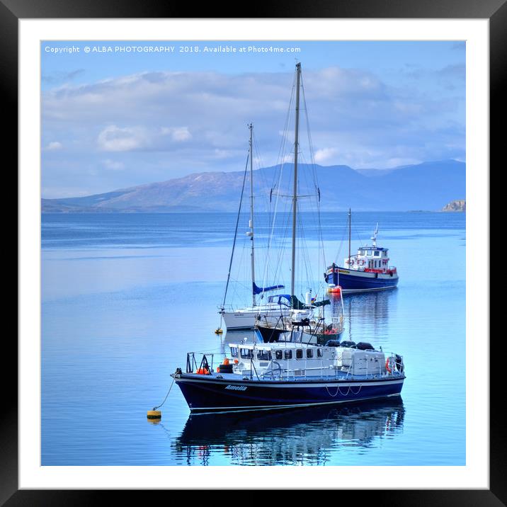 Mallaig Marina, North West Scotland. Framed Mounted Print by ALBA PHOTOGRAPHY