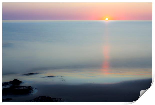 Sunset at Killantringan Beach Print by Derek Beattie