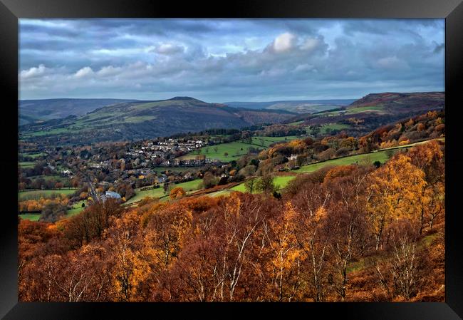 Hathersage and Hope Valley                     Framed Print by Darren Galpin