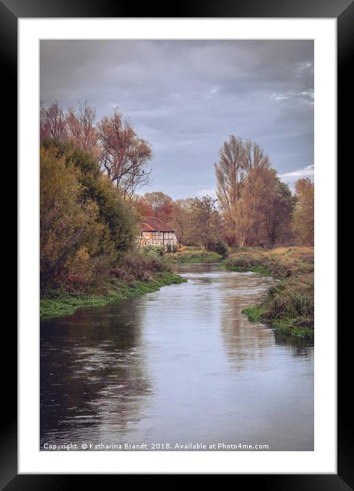 Itchen River during autumn Framed Mounted Print by KB Photo