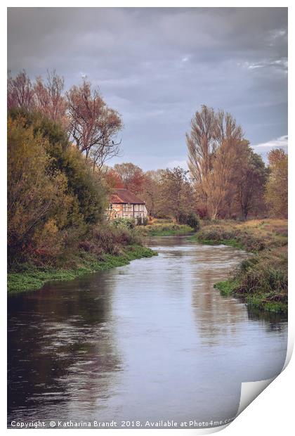 Itchen River during autumn Print by KB Photo