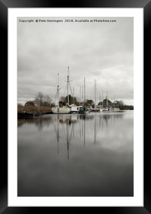Exeter Canal Framed Mounted Print by Pete Hemington