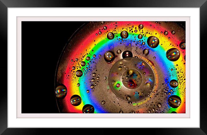 CD Rainbow Framed Mounted Print by Louise Godwin